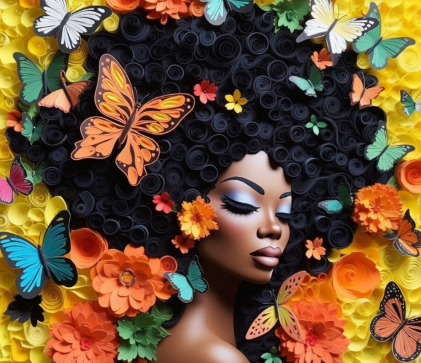 Divine Diva Butterflies and Brown Skin T-Shirt