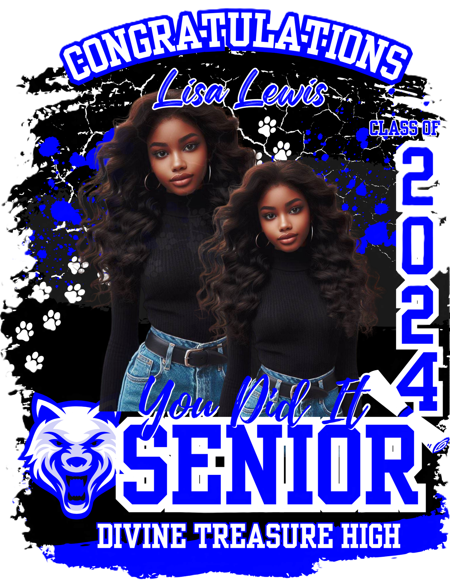 Graduation T-Shirt Digital Design (Editable)